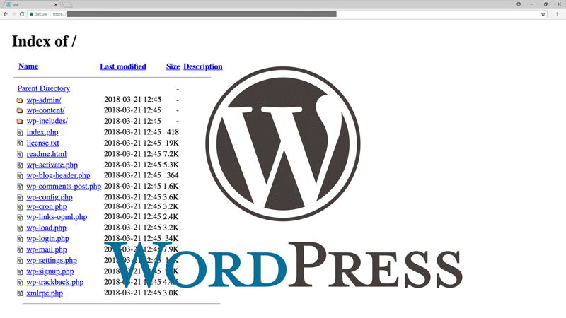 Як відключити перегляд папок сайту WordPress на сервері