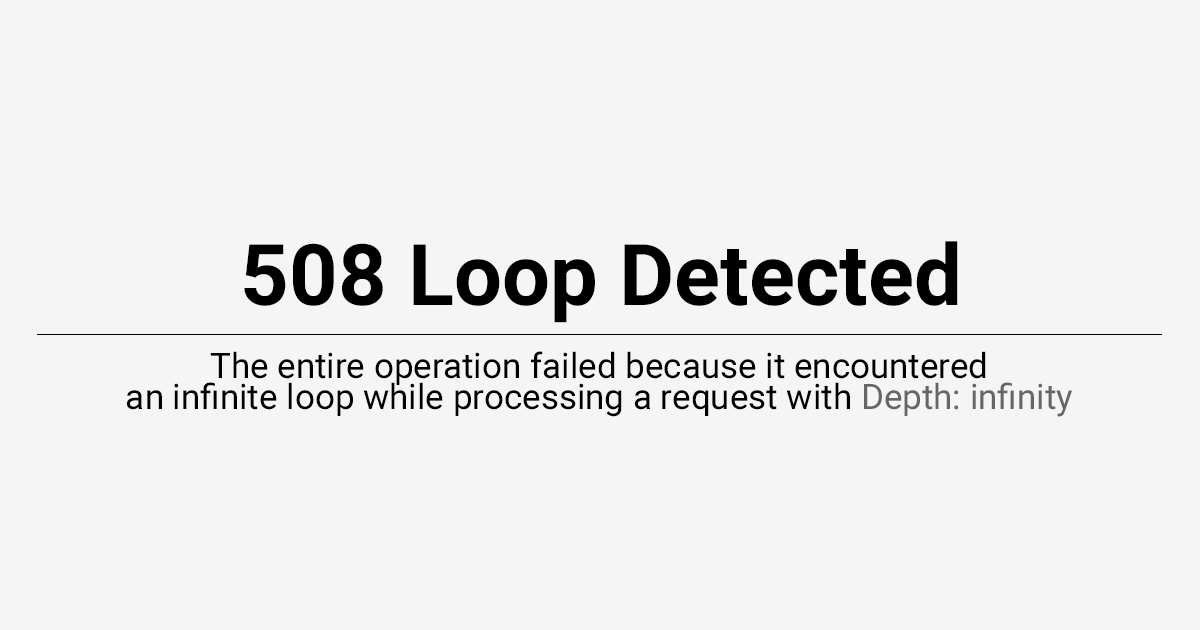 Помилка HTTP 508 Loop Detected